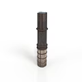 Industrial Cylindrical Column Equipment With Segmented Ring Metal Wood Design