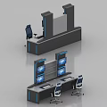 Control Room Setup With Monitoring Consoles Multiple Screens And Ergonomic Chairs