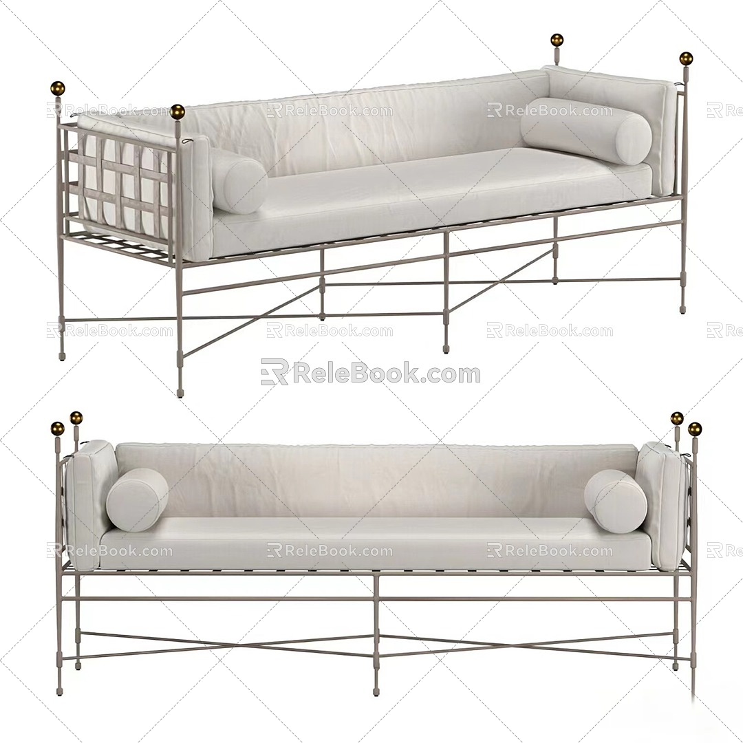 AMALFI Tuxedo Sofa 3d model