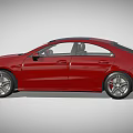 Red Mercedes Coupe With Black Roof Modern Front Design And Alloy Wheels