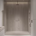 Elegant Modern Bathroom Interior Design With Marble Vanity And Gold Fixtures