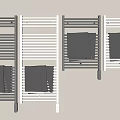 Bathroom Towel Racks in Black and White with Grey Towels Wall Mounted