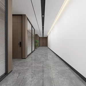 Modern aisle corridor change 3d model