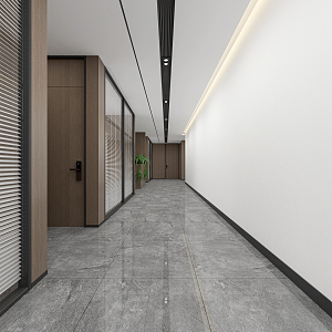 Modern aisle corridor change 3d model