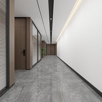 Modern aisle corridor change 3d model