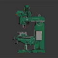 Green Vertical Milling Machine With Worktable Control Panel And Column For Industrial Processing