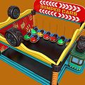 Modern bumper car cartoon bumper car 3d model