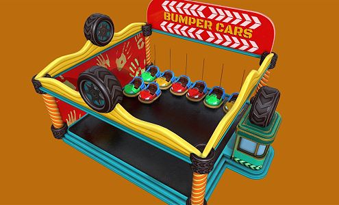 Modern bumper cartoon bumper car 3d model