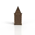 Gothic Style Wooden Architectural Decorative Component With Pointed Top And Arched Panels