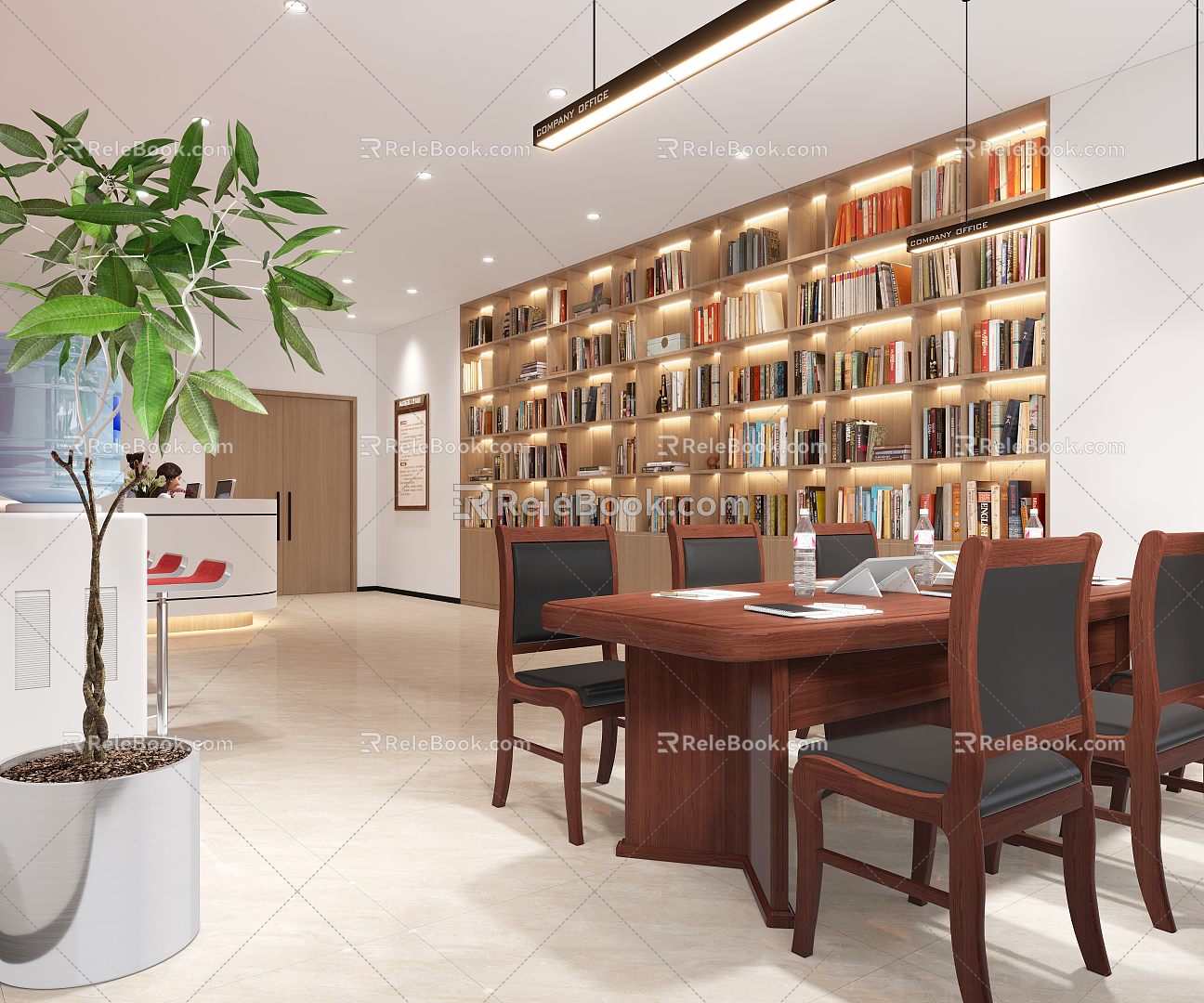 Modern Hall Meeting Room Office 3d model