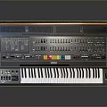 Household Electronic Keyboard With Transparent Case Orange Trim And Control Buttons