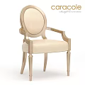 Elegant Upholstered Stool With Armrests Light Beige Seat And Wooden Frame Design