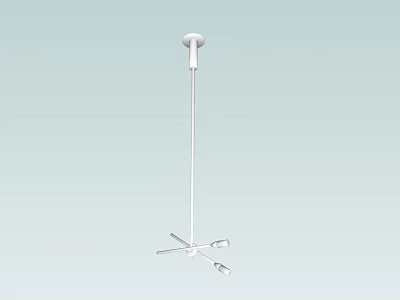 Modern Minimalist Chandelier With Metal Hanging Rod And Light Arms For Interior Design 3d model