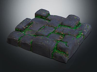 Modern road stone ground stone ground 3d model