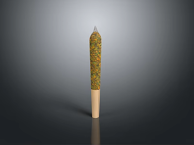 Delicious Roll Shaped Food with Green Particles and Yellow Grains on White Base 3d model
