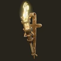 Sports Equipment Metal Torch With Flaming Fire And Decorative Bracket Structure