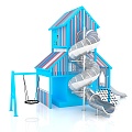 Outdoor Combination Slide Children's Slide Large Slide Slide Combination Swivel Slide Combination Slide 3d model