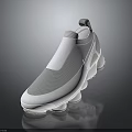White Mesh Upper Slip On Shoes With Textured Sole Modern Casual Design