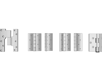 Stainless Steel Door Hinges With Various Sizes And Designs For Furniture 3d model