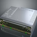 Modern Silver Computer Chassis With Ventilation Holes Ports And Indicator Lights 3d model