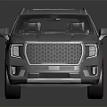 Silver Luxury SUV With Chrome Grille Large Alloy Wheels And Reflective Surface