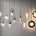Modern Pendant Lights With Various Glass And Metal Frame Designs For Interior Decor
