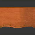 Orange Traditional Cabinet Furniture With Drawers Doors Metal Handles And Decorative Panel Top