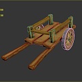 Modern Trolley Ancient Rack Car Rack Car Rack Car 3d model