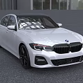White BMW Sedan With Black Roof Sporty Design And Modern Exterior Features