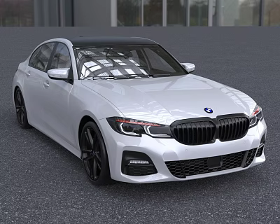 White BMW Sedan With Black Roof Sporty Design And Modern Exterior Features 3d model White BMW Sedan With Black Roof Sporty Design And Modern Exterior Features 3d model