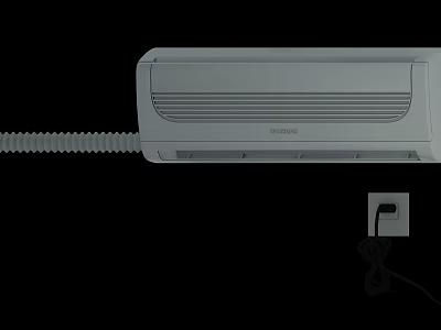 Midea Wall Mounted Air Conditioner Fan With White Design And Remote Control 3d model