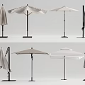 Stylish Outdoor Canopy Umbrella Multiple Foldable Designs with Neutral Colors and Sturdy Base