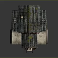 Charming Detached Villa With Moss Covered Blue Roof Wooden Porch And Stone Base Steps