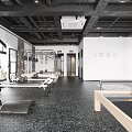 Modern Fitness Studio With Pilates Reformer Equipment And Training Space Interior