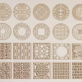 carved window grilles 3d model