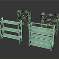 Practical Household Storage Shelves With Wooden And Metal Multi tier Racks
