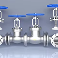 Valve DN80 DN100 hand valve gate valve flange valve pipeline needle valve check valve globe valve 3d model