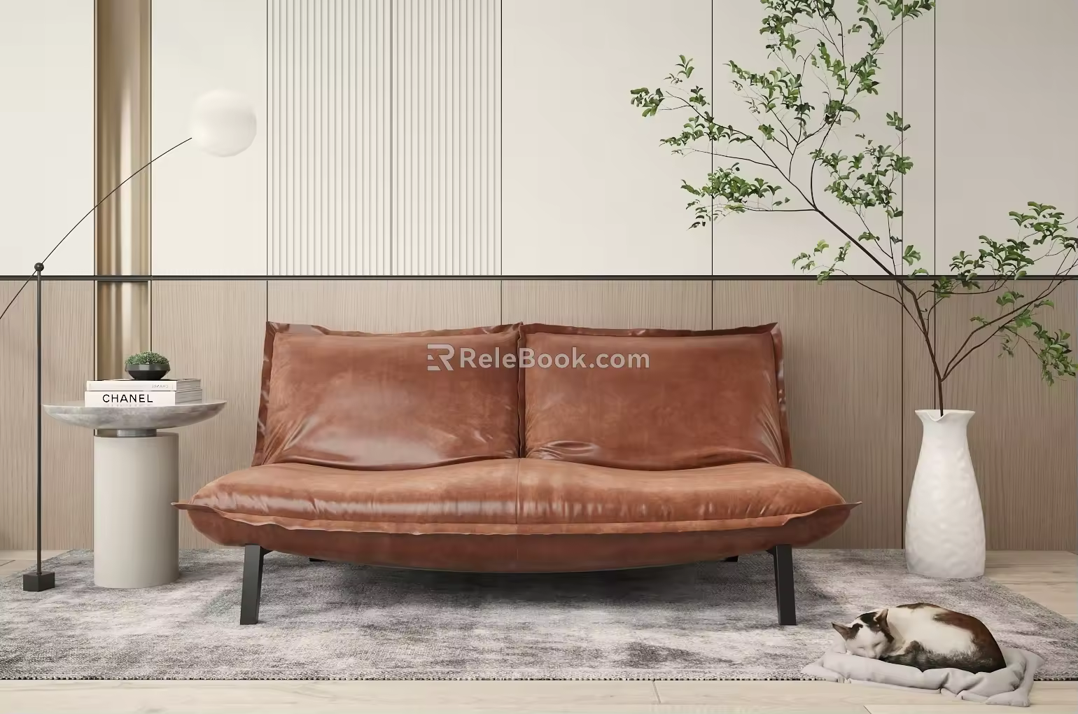 modern double sofa 3d model