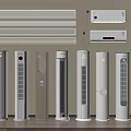 Vertical Air Conditioner Fans with Modern Design and Multiple Styles for Home Use 3d model