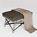 Modern Sofa Stool Stool Wood Leather Stool Blanket Towel Low Stool 3d model