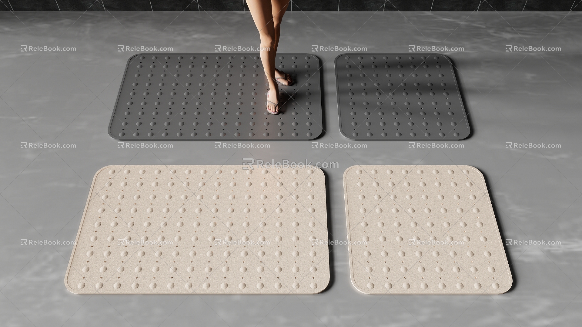 Anti-Slip Mat Bathroom Mat Bathroom Carpet 3d model