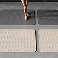Non slip Bathroom Mats in Dark Gray and Beige for Bathroom Floor Use