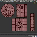 Stained Glass Wall Decor With Circular Square Rectangular Floral Geometric Designs