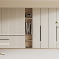 Bedroom Wardrobe Cloakroom Wardrobe Finished Wardrobe Children's Room Wardrobe Solid Wood Wardrobe 3d model