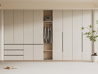 Bedroom Wardrobe Cloakroom Wardrobe Finished Wardrobe Children's Room Wardrobe Solid Wood Wardrobe 3d model