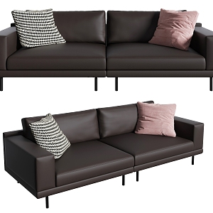 Leather sofa 3d model