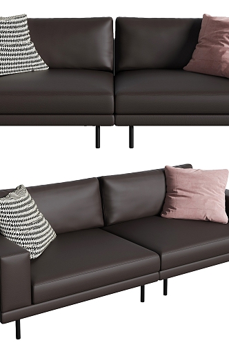 Leather sofa 3d model