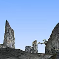 Modern Mountain Huangshan Welcome Pine 3d model