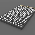Grid Shape Wall Decor With Geometric Pattern And Minimalist Design For Home 3d model