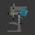 Heavy Duty Benchtop Drill Press With Blue Motor And Adjustable Worktable
